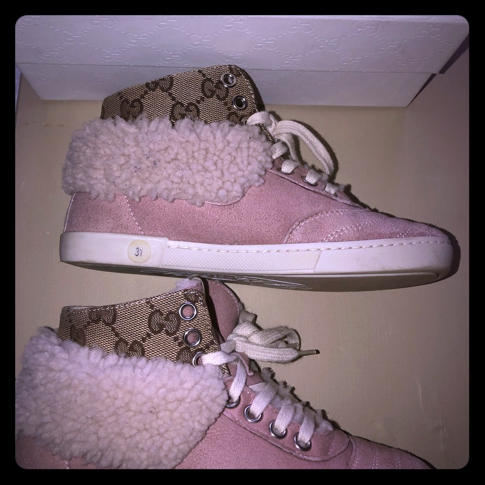 Authentic Gucci Pink Sneakers sz 31